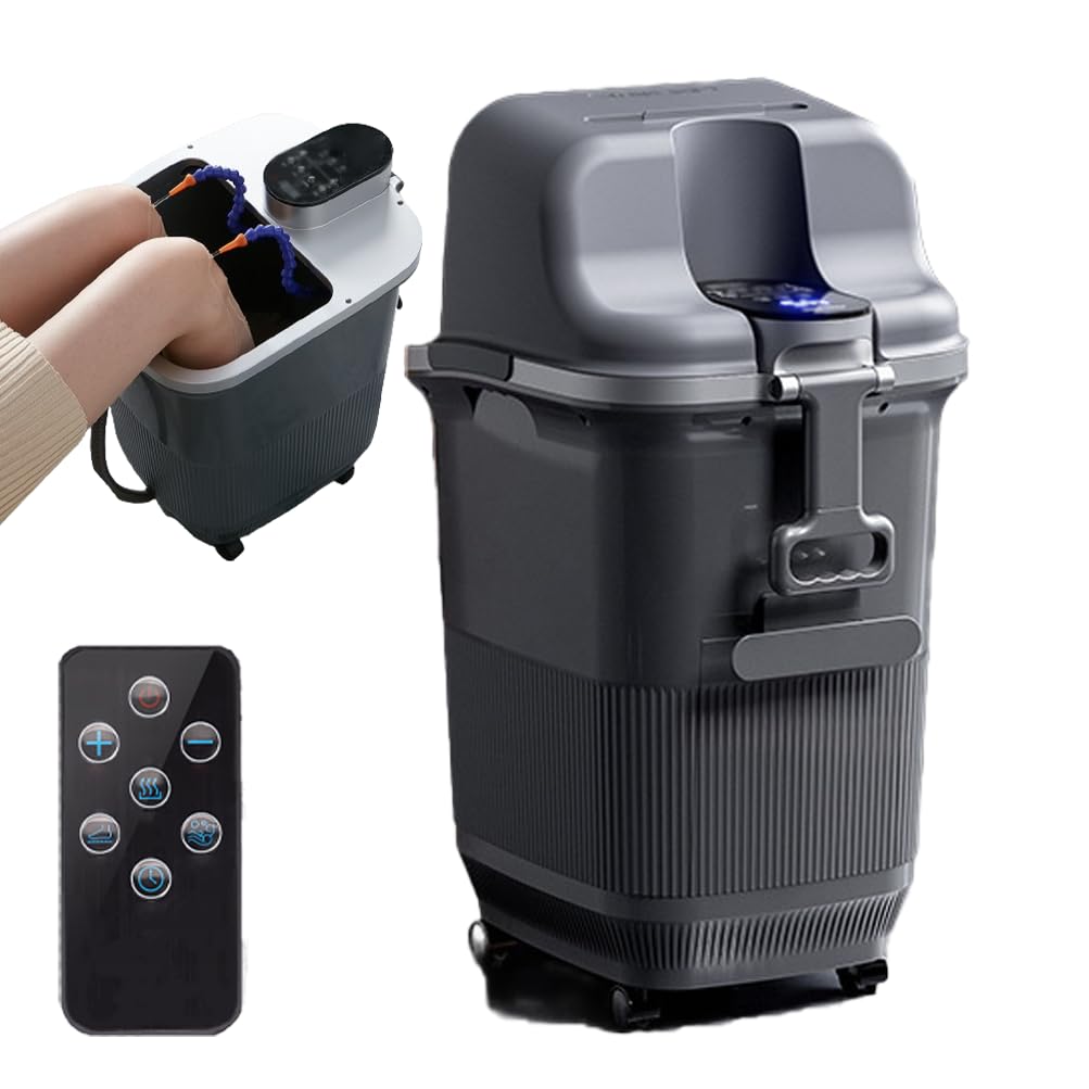 Bain de pieds pour jambes lourdes avec massage profond et chaleur