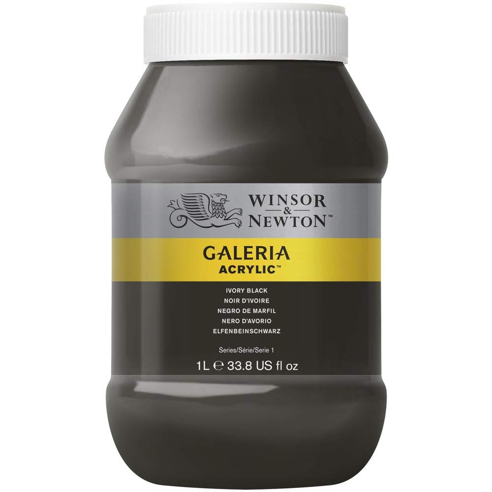 Acrylique Galeria Winsor & Newton 1L Noir D'Ivoire pour vos créations artistiques