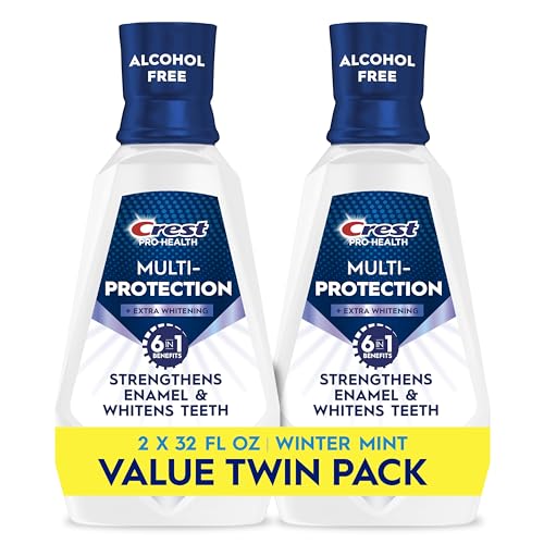 Crest Pro-Health Advanced Mouthwash, Alcohol Free, Extra Whitening, Energizing Mint Flavor, 2x946mL (32 fl oz)
