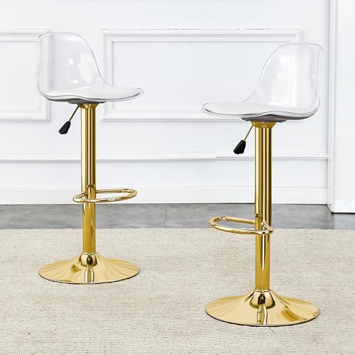 Lexiou Juego de 2 taburetes de bar ajustables
