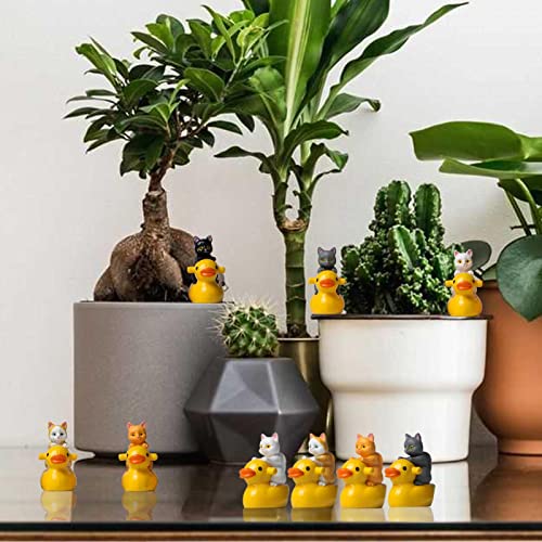Mini Pato,Figuras em miniatura fadas paisagem aquário ornamento casa boneca | Vasos plantas para dec