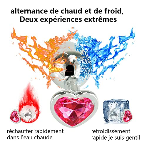 umania 2 x (Ø 27 mm, Ø 35 mm) vrouwelijke anale plug voor heren of heren seksspeeltjes van metaalstaal, hygiënisch en gemakkelijk te reinigen, 2 stuks - Afbeelding 6