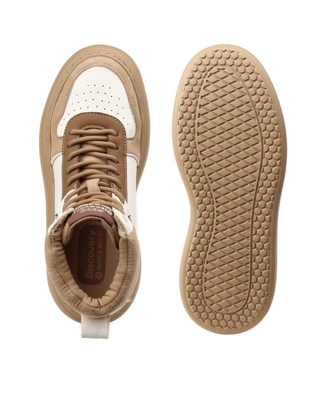 Image of Bacca Bucci x Discovery Noir Women's High-Top Sneakers - Premium Suede & PU Urban Adventure Shoes