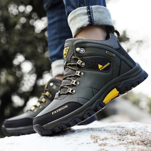 Men's Casual Hiking Boots Outdoor Waterproof Non-Slip Work Boots Autumn Winter Trekking Snow Boots4