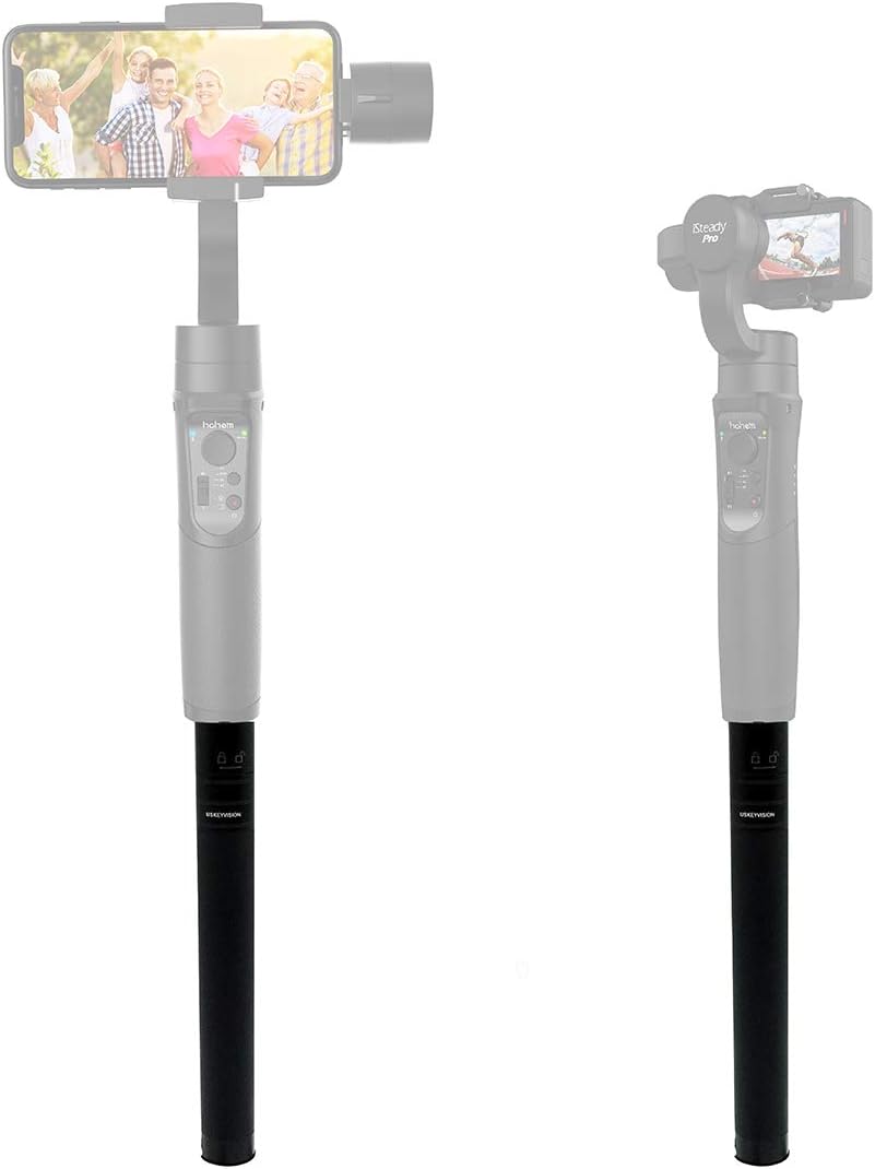 USKEYVISION Extension Pole Aluminum Extendable Camera Gimbal Monopod Portable Handheld Stick for Gimbal/GoPro/Action Camera/DSLR/Mirrorless Camera