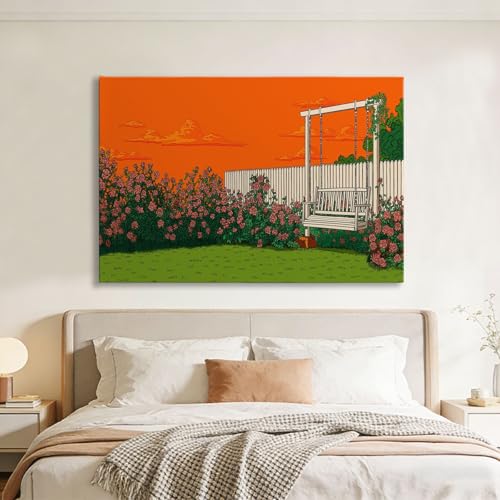 Tableau decoration murale moderne salon grande impression sur toile rose doré