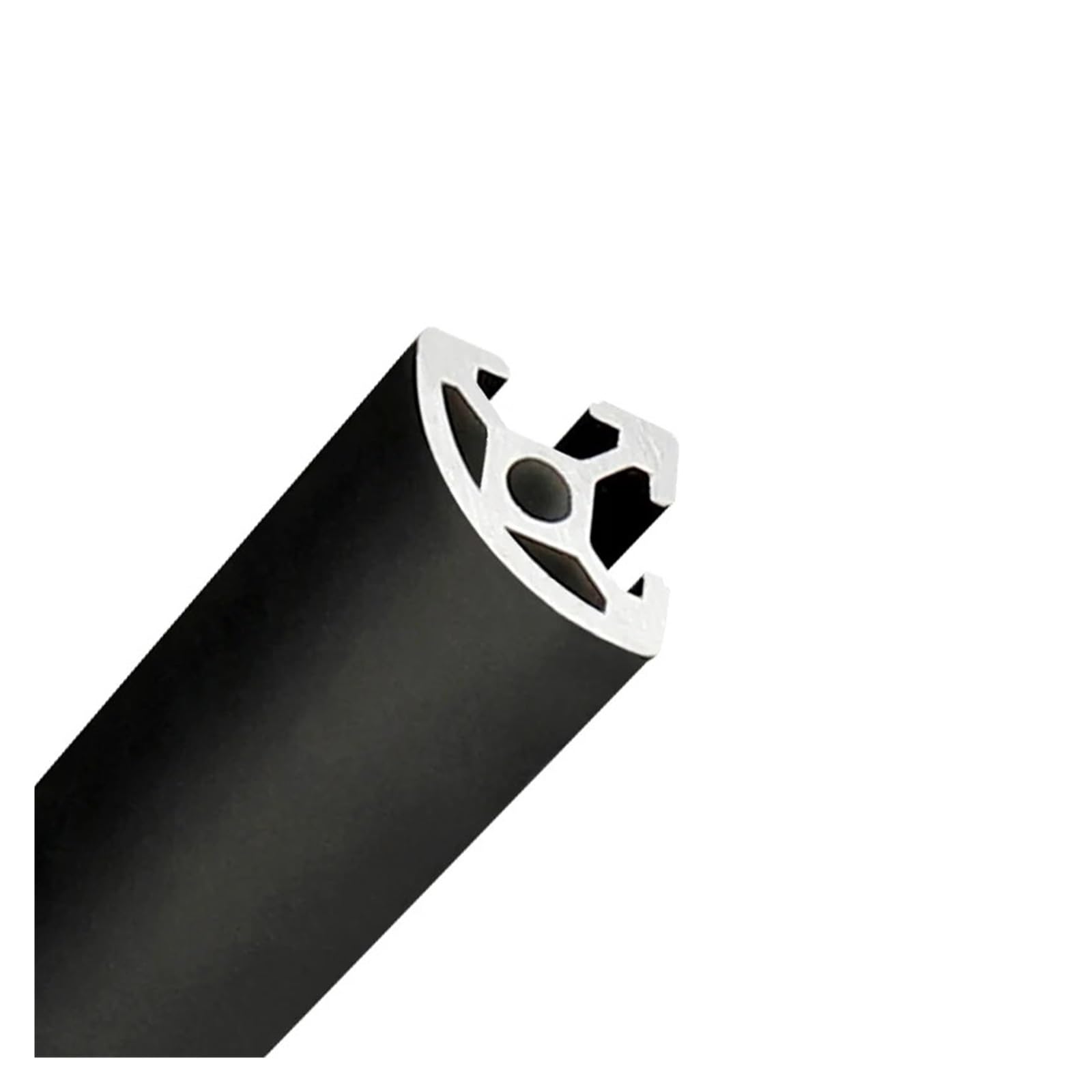 Extrusión de aluminio 2 piezas 2020R perfil de aluminio ranura en T riel lineal perfil de aluminio negro(700mm)