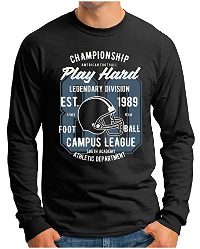 T-shirt manches longues homme OM3 Campus League en taille S, M, L, XL, XXL