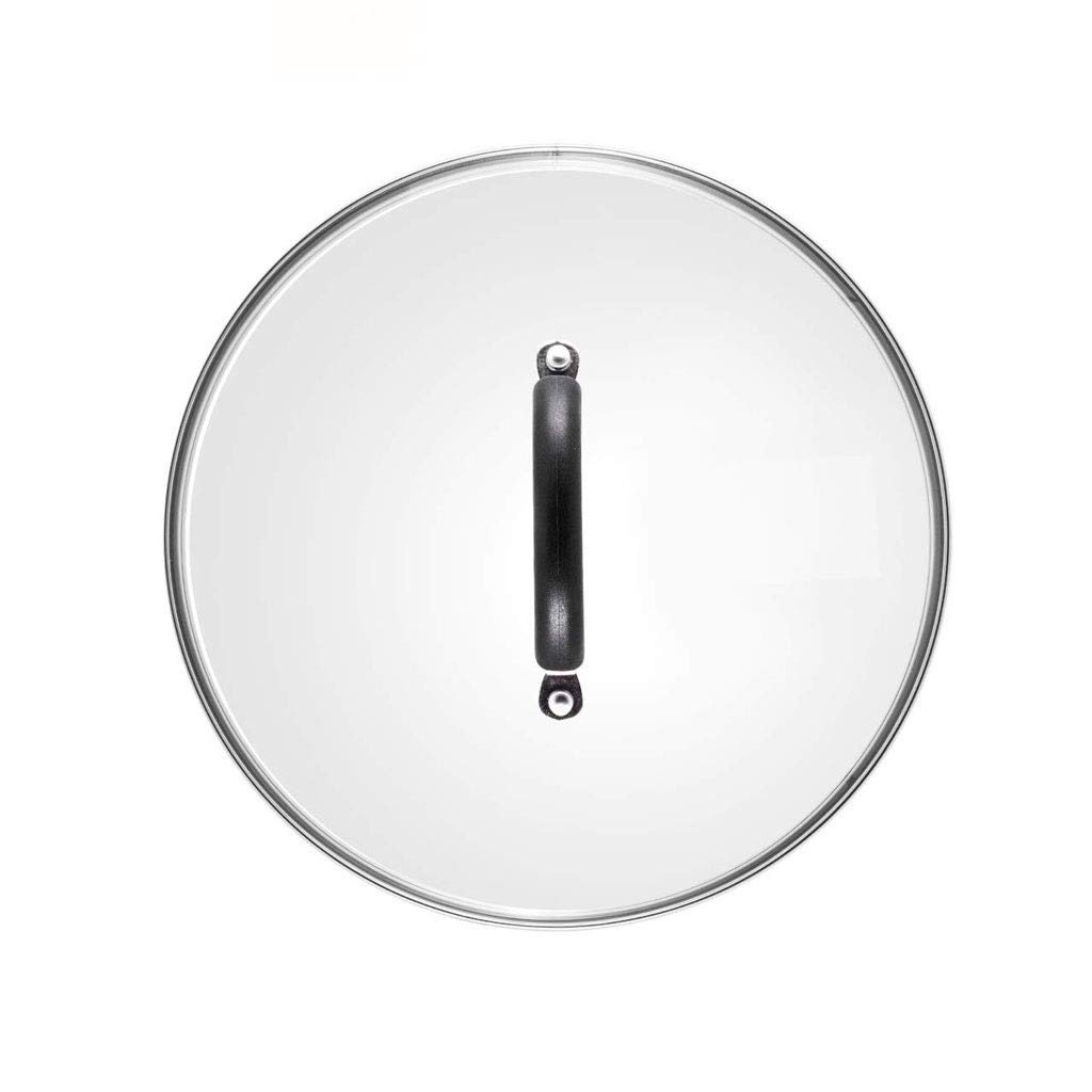 Couvercle en verre 26cm pour poêle en fer silicone transparent universel de remplacement