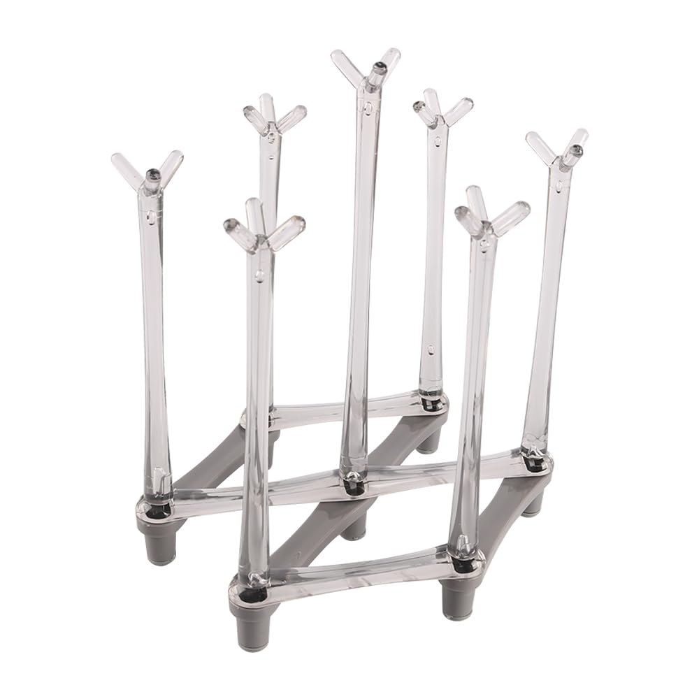 Tiardey Telescopic Cup Drying Rack For Glass Bottles Dishes And Plastic Cup Racks With Non Slip Bottom For Kitchen Countertops Drinking Drying Racks And Bar Countertops
