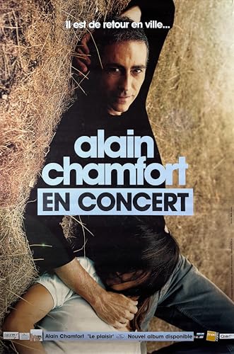 Affiche Alain Chamfort En Concert 2003 grand format 80X120cm pour décoration murale salon