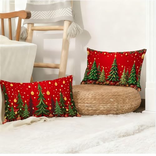 Housse coussin Noël 60x90cm en velours pour décoration salon