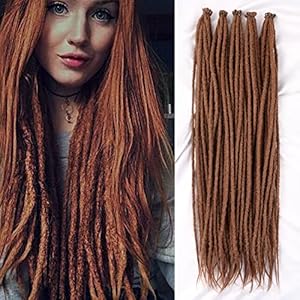 24 Inch 10strands/pack Synthetic Dreadlocks Extensions Thin 0.6cm Soft Reggae Hair Hip-Hop Style Dread Extensions Long Crochet Braids For Hippie Dread locks Hair(24Inch 10strands, 30)
