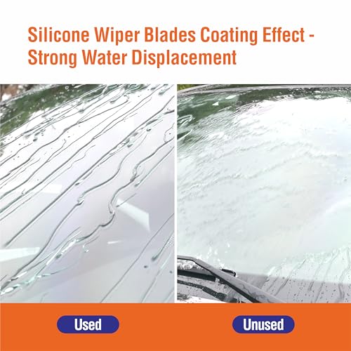 Image of Silicone Windshield Wiper Blades with Rear Wiper Blade for Mini Cooper 2011-2006, All-Season Automotive Replacement Windshield Wipers for My Car - 19 inch+18 inch+10 inch (Set of 3)