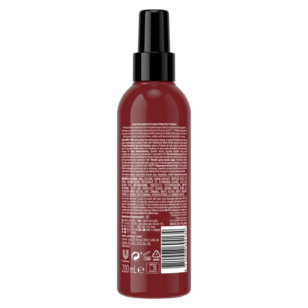 TRESemmé KERATIN SMOOTH Heat Protect Spray, 200 ml