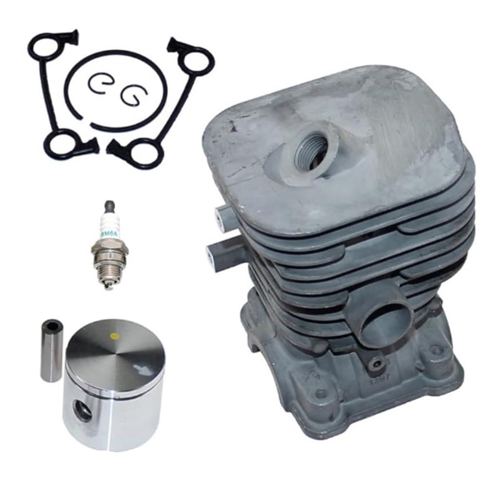 Zylinderkit für Hua 125B, 125BX, 125BVX, JONSERED B2126, BV2126 – Komplettset mit Zylinderlaufbuchse und Kolben, verbesserte Motorleistung, einfache Montage, Set