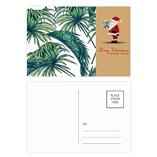 Cartes postales Père Noël vert ciel pour partager l'émotion de vos remerciements de fêtes