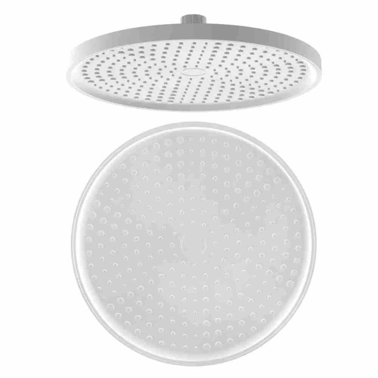 Fanjubei The Top Spray Shower Is Matte White The Round Air-Boosted Showerhead Sprays Top-Spray, With A Matte White Top-Spray Top-Spray Showerhead
