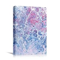 Canvas Wall Art Liquid Abstract Colorful Decorative Elements Mixed Media Multicolor Swirly - 12x18 inches