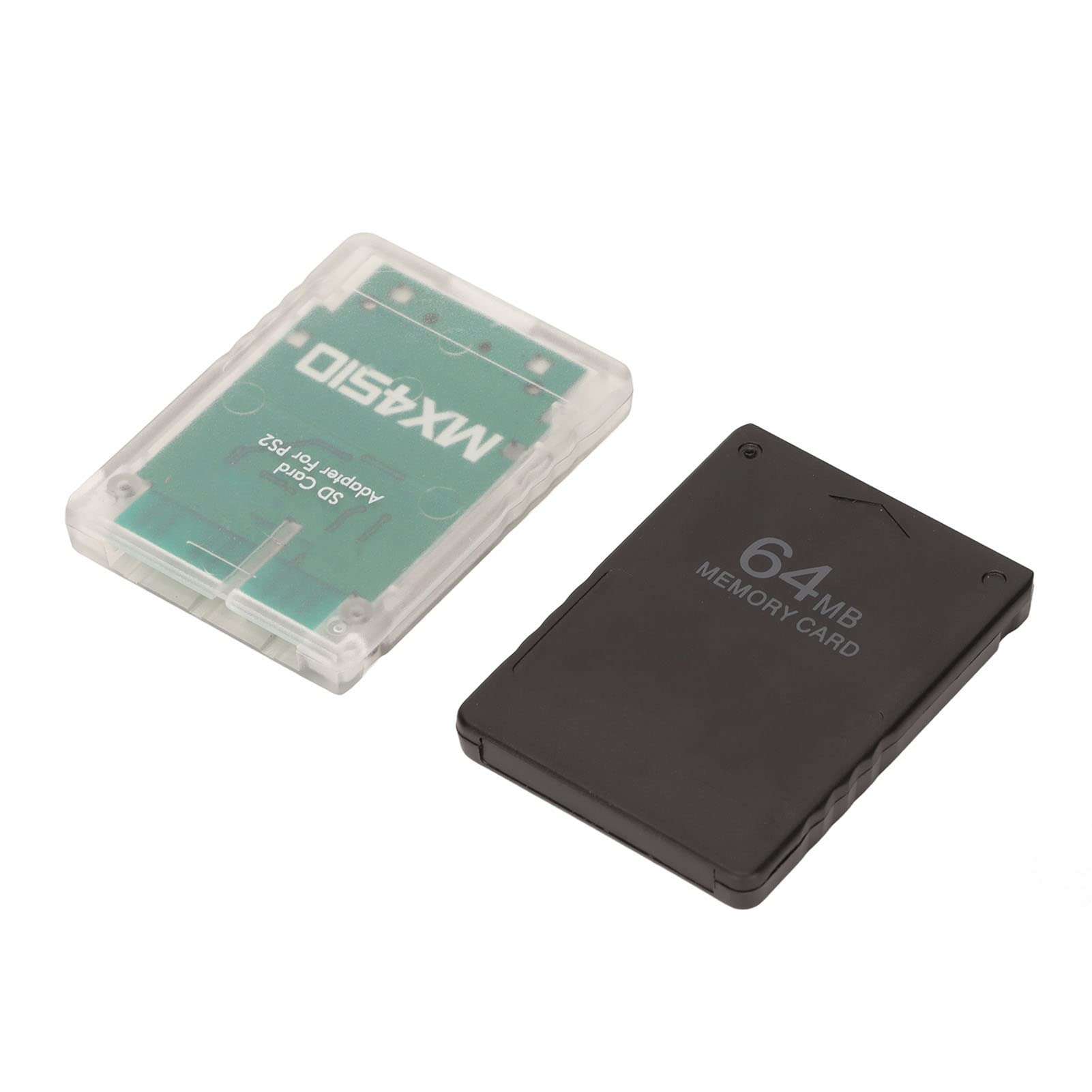 Generic Adattatore per Lettore di Schede di Memoria con Scheda da 64 GB per Giochi, Durevole e Stabile, Bianco Trasparente, Completo di Scheda di Programma FMCB (Console sottili)