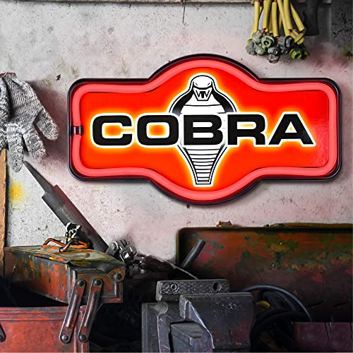 Shelby Cobra Car Garage - Reproduction Vintage Advertising Marquee Sign - Battery Powered Led Neon Style Light - 17 X 10 X 3 Inches #TOP1