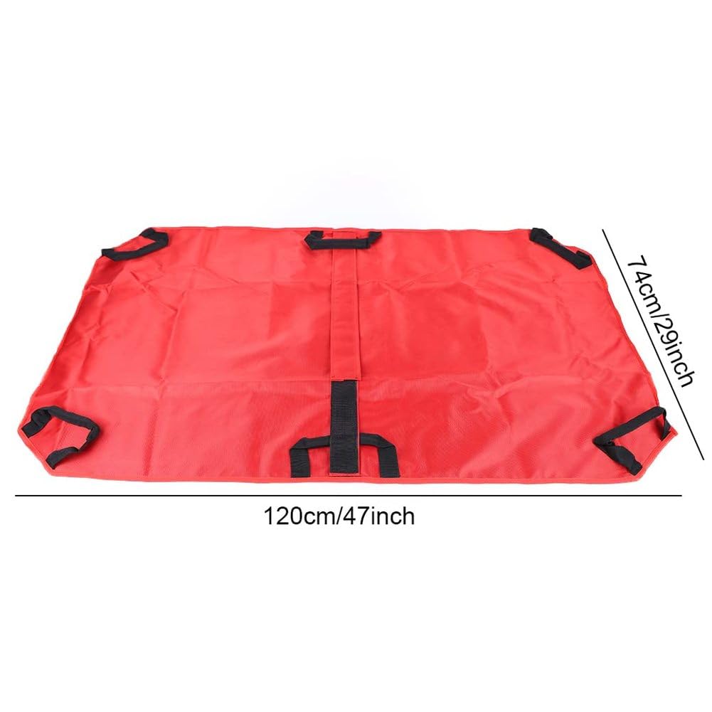 Brancard de Transport pour Chiens | Brancard d'urgence pour Animaux, Charge Maximale 110kg (242lbs), Pliable, 47 * 29 Pouces, Idéal pour Le Sauvetage et Le Transport d'urgence,Rouge
