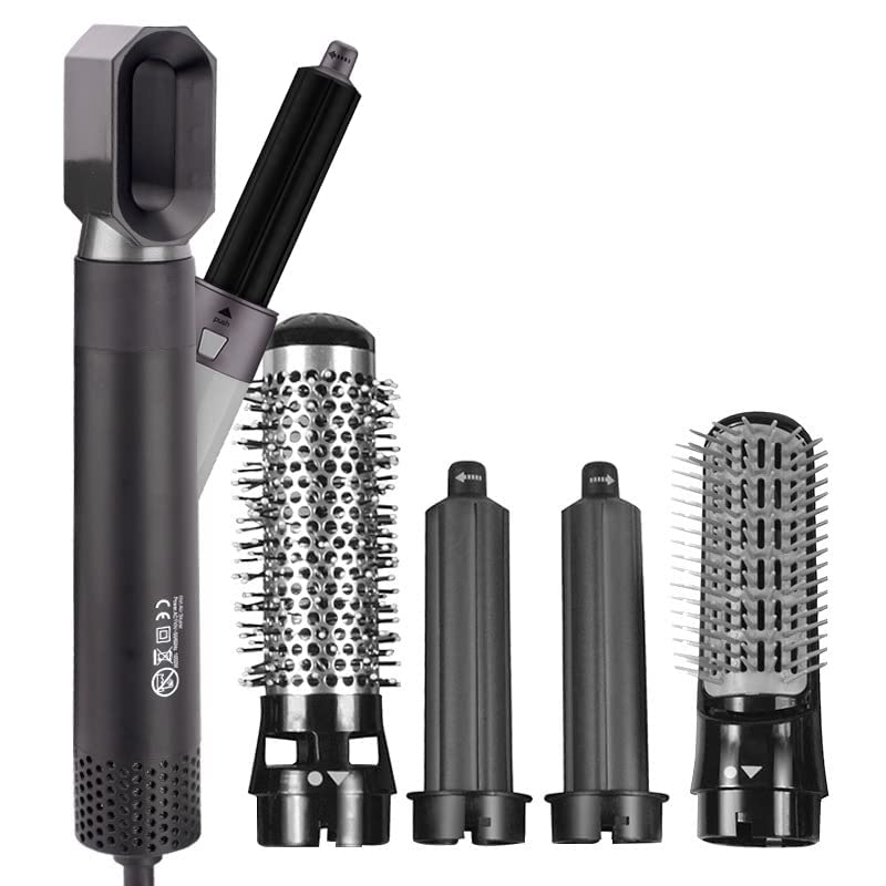 5 in 1 Curling Wand Set Professional Hair Curling Iron for Multiple Hair Types and Styles Fuchsia