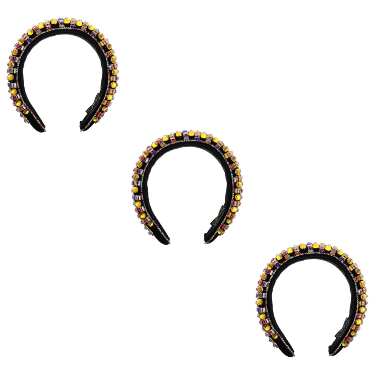 MAGICLULU 3 Stk Vintage Stirnband mit breiter Krempe damen stirnbänder Braut Kopfschmuck breites haarband party haarreif Gesichts-Stirnband Make-up- Strass-Haarband Strass-