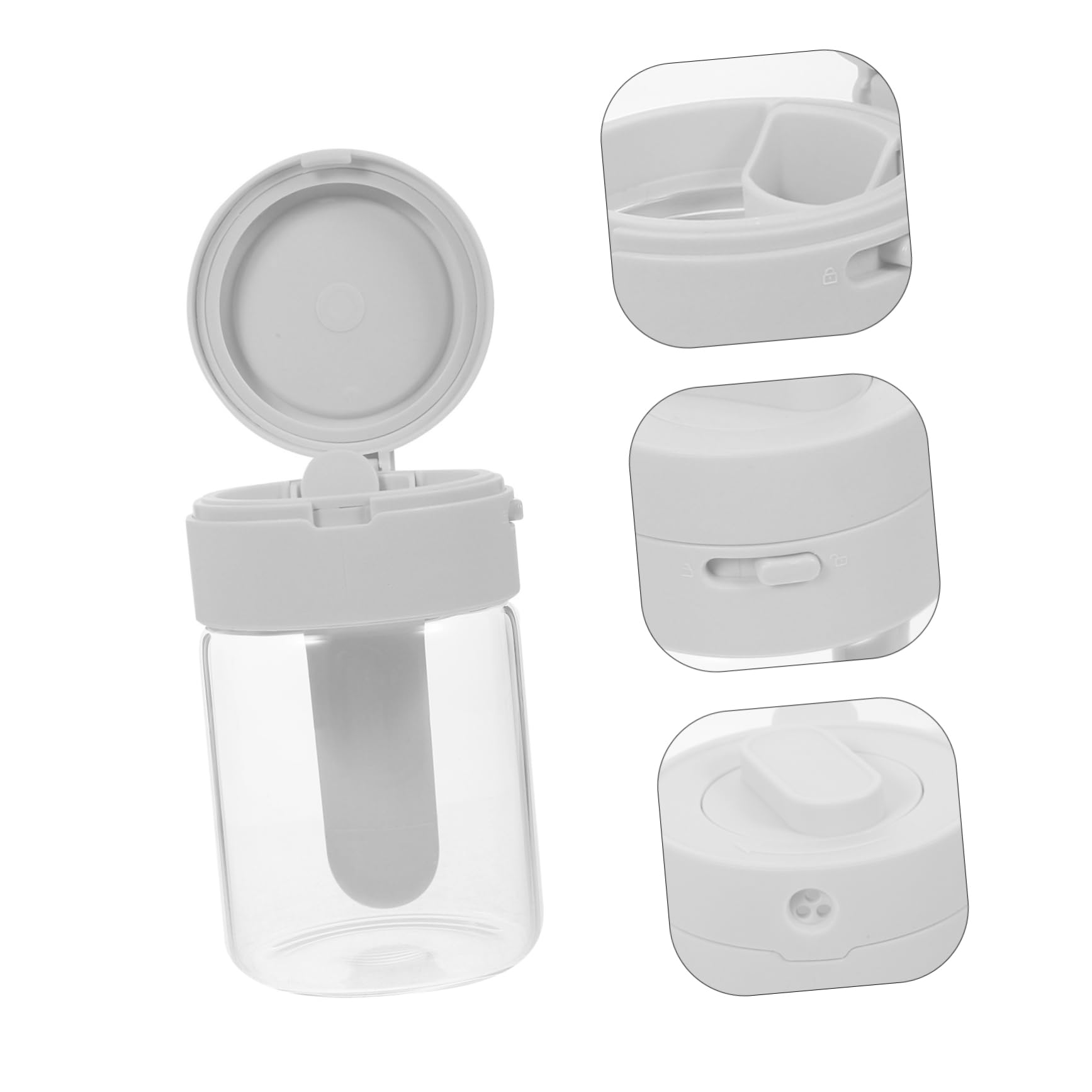 PRETYZOOM 3piezas Botella De Especias Para Cocina Dispensador De y Pimienta Contenedor De Condimentos Para Almacenamiento De Sazonadores y Especias De Limpiar y Reutilizable