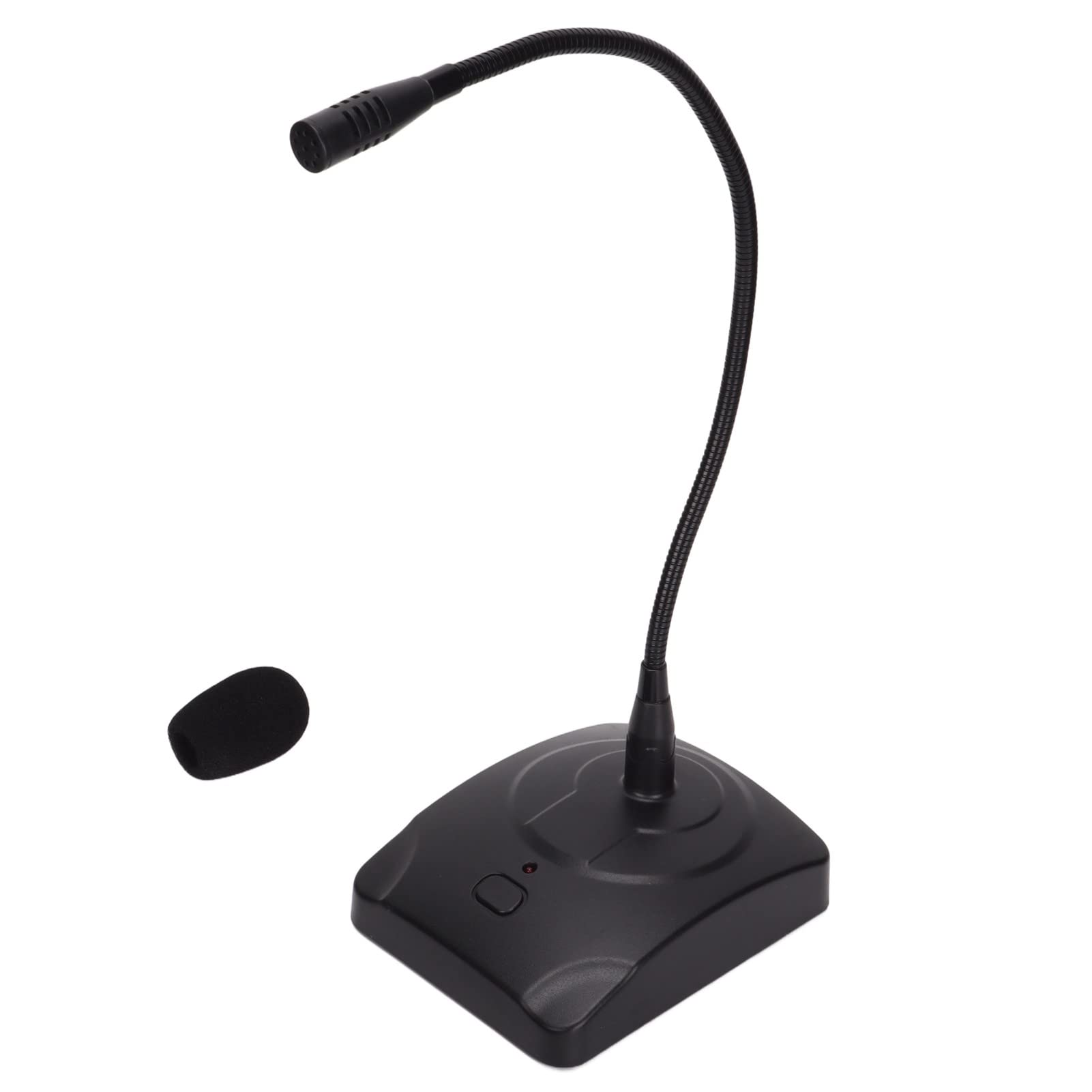 Goshyda Microfono USB da Tavolo, Microfono a Collo D'Oca Regolabile a 360 Gradi Microfono Cablato USB con Cavo XLR a 6,35 Mm, Indicatore LED, Riduzione del Rumore, Interruttore One Touch