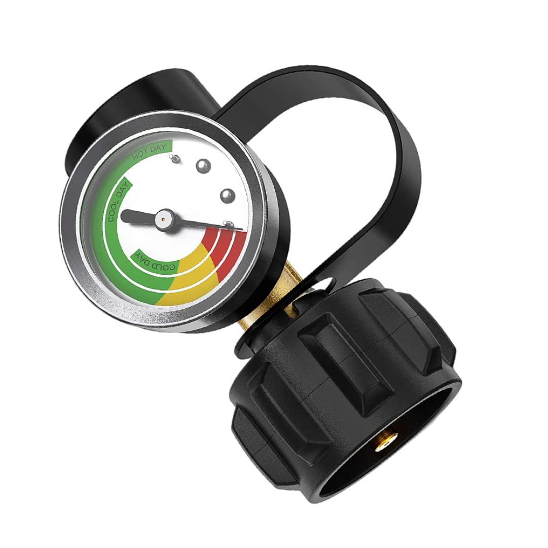 Propane Tank Gauge Adapter Propane Cylinder Gas Gauge Regulator Service Valve to QCC1 Universal Tool for Home