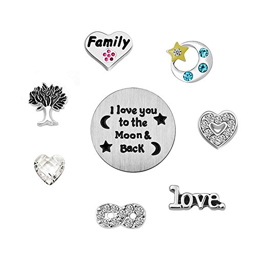 Q&Locket Mom Grandma Family Tree Floating Charms for Glass Living Memory Lockets Necklace &Bracelet (Style3)