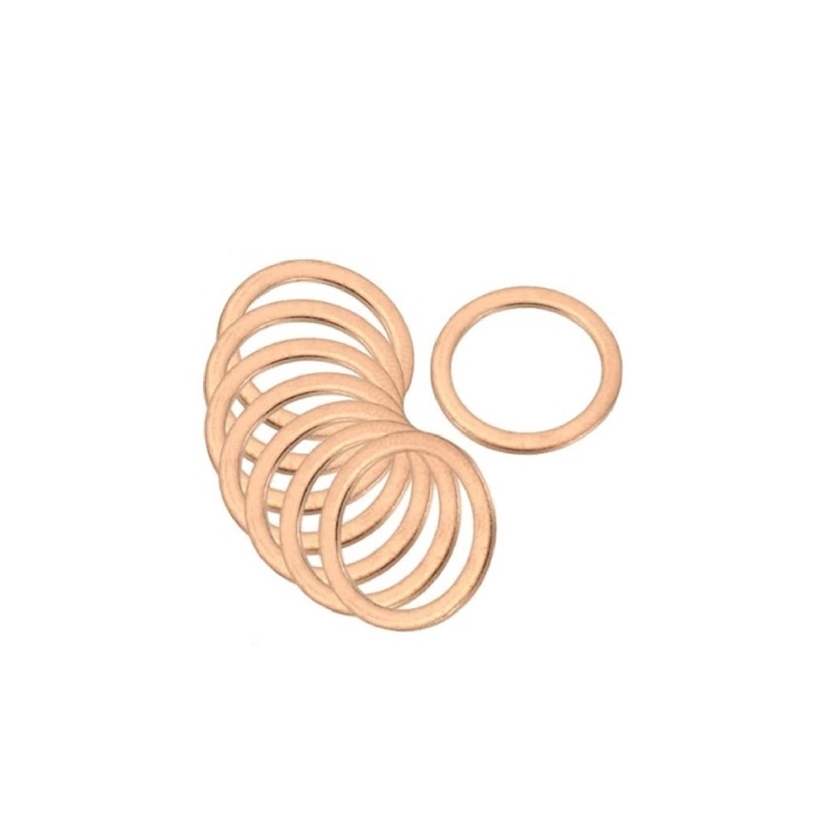 Arandelas planas de cobre 30-100Pc M4 M5 M6 M8 M10 M12 M14 M16 M18 M20 M22 M24 Arandela de cobre anillo sellado junta plana arandelas aplastamiento for perno tornillo