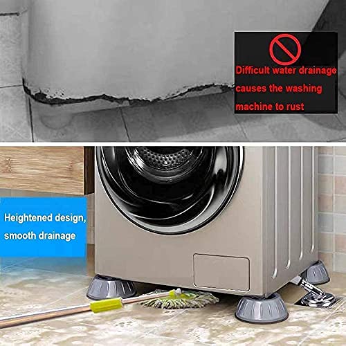 Image of PILLTOX Anti Vibration Pads for Washing Machine and Dryer Height Adjustable Anti Slip Washer Pads Furniture Stabilizer Floor Protection Base Feet Support for Home Appliances Set of 4