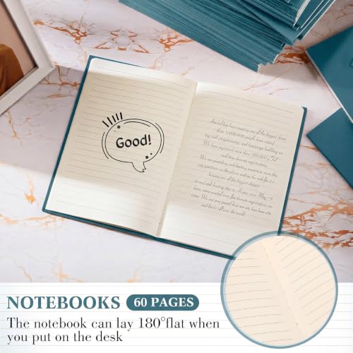 Image of Mimorou 100 Pcs A5 Journals Notebooks Bulk,Dark Green,Lined