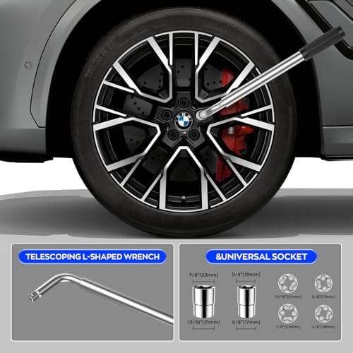 Image of Car Jack Kit for BMW & MINI, 2.5 Ton Scissor Jack for BMW Vehicle with 2PCS Jack Pad, Portable Tire Changing Kit Compatible with B-M-W 1-3-5-7 Series, X-Series