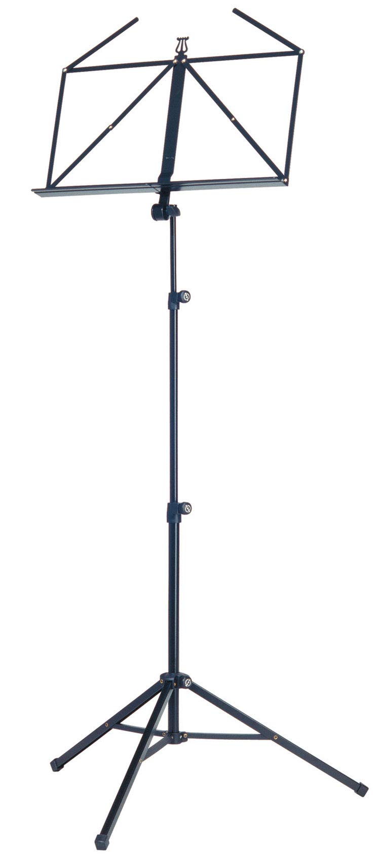 K&M 10065 Notenständer Set (ausziehbarer Notenständer mit Tragetasche) Schwarz