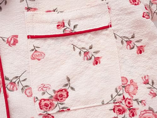 Image of Hupohoi Big Girls Button Down Pajama Set 3pcs Short Sleeve Long Pants with Shorts Crepe Wrinkled Fabric Sleepwear Nighty