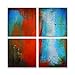 Trademark Fine Art Orange Swatch by Nicole Dietz, Four Panel Set, Multi-Color