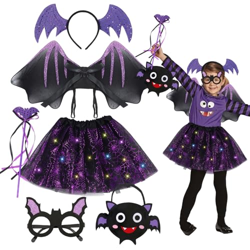 Disfraz de Murciélago y Vampirina para Niña   Vestido de Halloween, Bruja   Cosplay para Fiesta