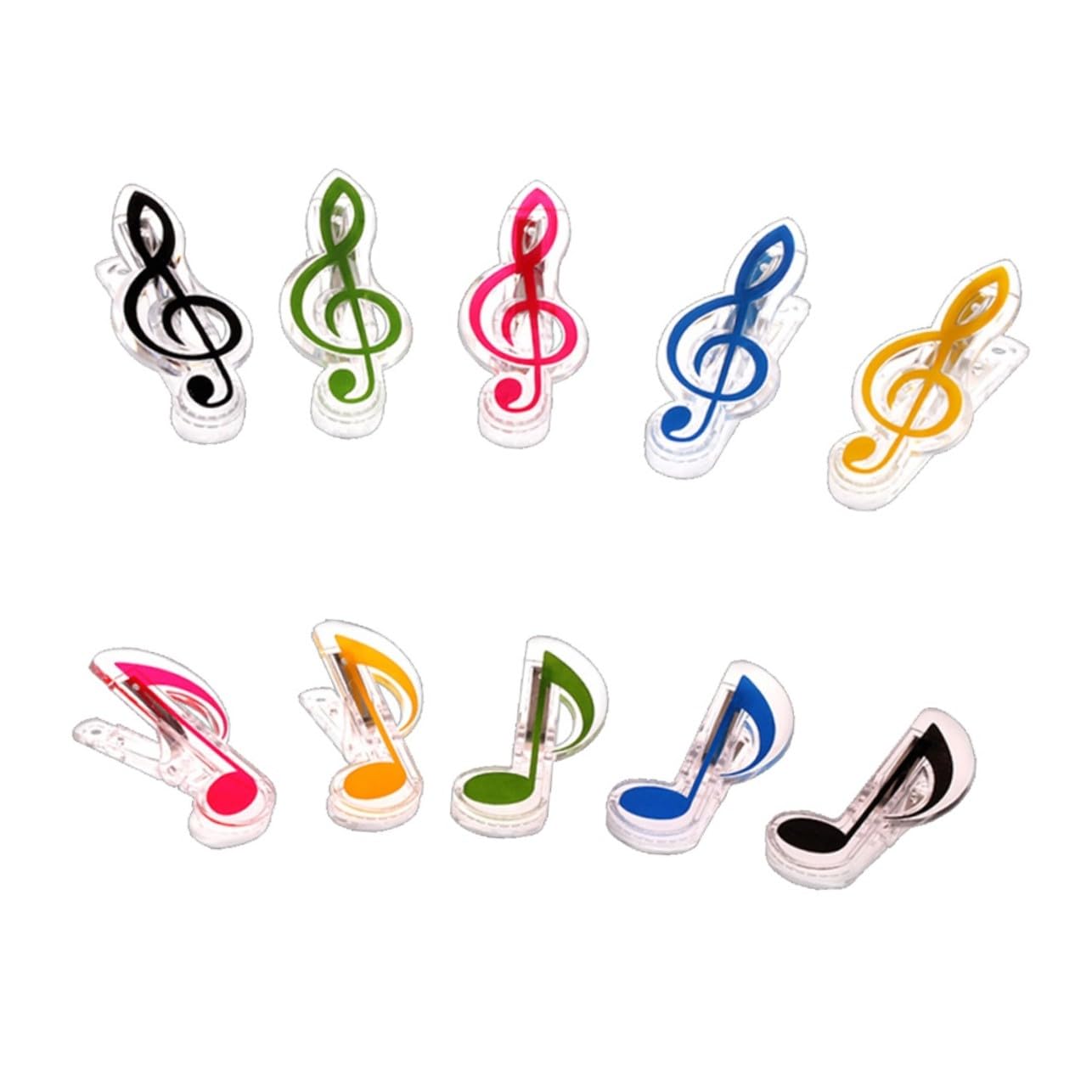 10pezzi Leggio per Pianoforte Note Musicali Colorate Impugnatura in Plastica Supporto per Spartiti in Plastica per Pianisti Amanti della Musica