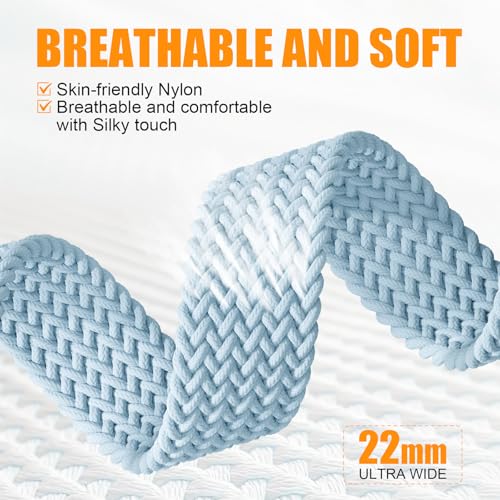 Image of BXUXOHS Magnetic Nylon Bands for Samsung Galaxy Watch 8 Band /Galaxy Watch 8 Classic,Braided Elastic Fabric No Gap Sport Strap for Galaxy Watch 8 /8 Classic 40mm 44mm 46mm men /women