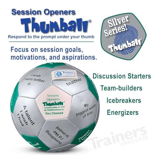 Image of Trainers Warehouse 6 inch Thumball Collection, 32 Prompts for Conversation, Team Building, Relationship and Training
