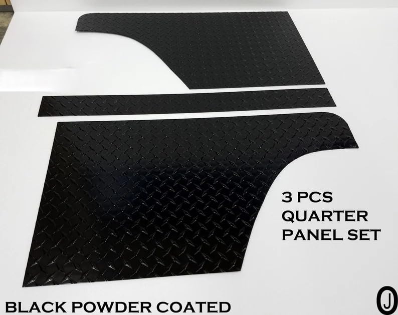 Fits Jeep YJ Wrangler 3 pcs CORNER GUARDS Powder Coated Aluminum Diamond Plate