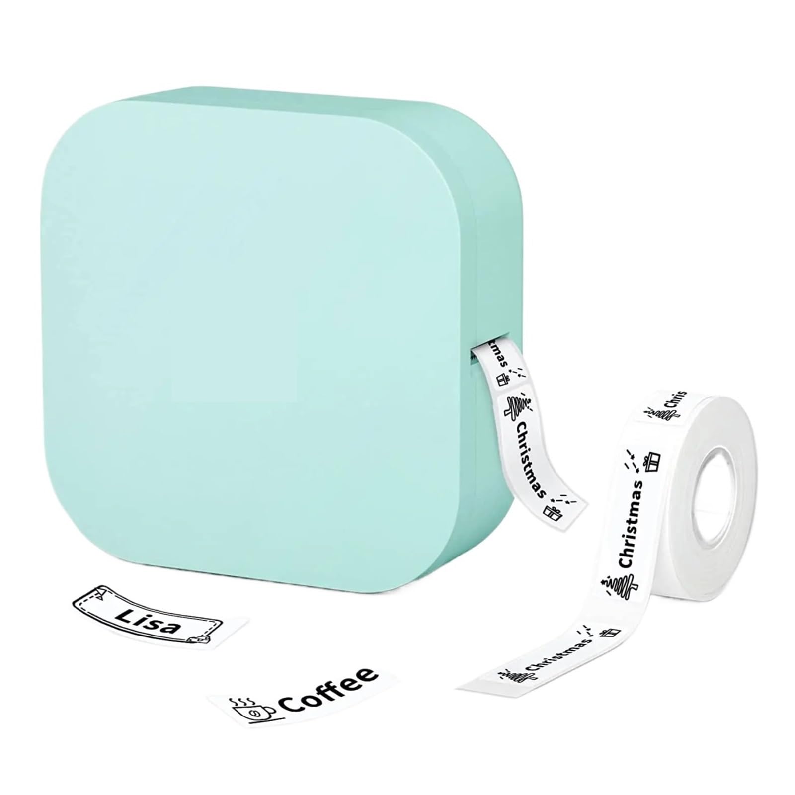 Maszyna Do Produkcji Etykiet Q30 Z Taśmą Bezprzewodowa Mini Drukarka Etykiet Maszyna Do Tworzenia Naklejek Do Domowego Biura DIY Różne Rodzaje Papieru Do Etykiet Wyraźne Drukowanie(Q30 Green)