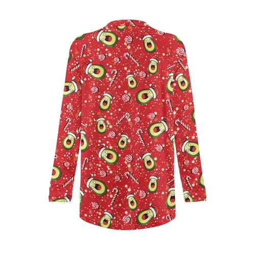 Image of Fall Maple Leaf Cardigan Sweaters for Women Long Sleeve Cardigan Soft Drape Open Front Dusters V-Neck Jackets Dressy