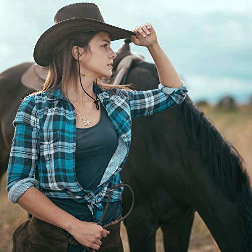 MONOOC Horse Gifts for Girls Necklace - Stainless Steel Dainty Horse Pendant Heart 26 Initial A-Z Necklaces for Women Girl4