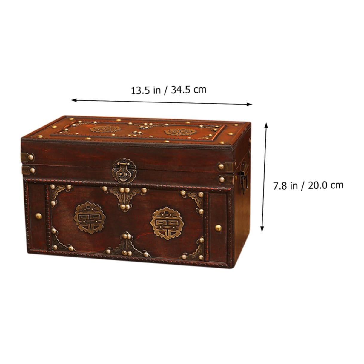 DECHOUS Vintage Holz Aufbewahrungsbox Braun mit Retro Stil und Dekorativer Funktion für Zuhause und Bastelarbeiten als Praktische Ordnungsbox