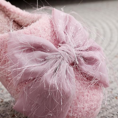 Image of LNERIP Slippers Winter Womens Mens Fluffy Plush Slippers Animals Cute Cartoon House Slippers Cuddly Warm Shoes Indoor Outdoor Girls Women