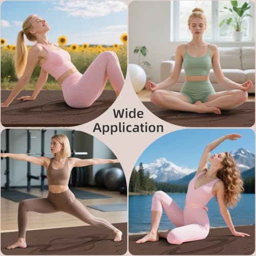 Image of HAHE Extra Wide Yoga Mat, 72 inchx40 inchx0.4 inchThick, Large Exercise Mats